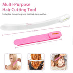 Professional Hair Cutting Kit For Women Gifts, Easy-To-Use Split Ends Hair Trimmer, Diy Home Hair Cutting Tools For Bangs, Layers, Bobs, Practical Hair Cutting Clip, Pink