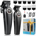 Hair Clippers For Men Professional, Cordless Barber Clippers And Trimmers Set, Electric Clippers For Hair Cutting Kit With Led Display, Gift For Men