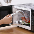 Microwave Splatter Cover for Food,Clear Microwave Splash Guard Cooker lid with Handle,Dish bowl Plate Serving Cover Home Kitchen Essential,BPA-Free,Saft Plastic