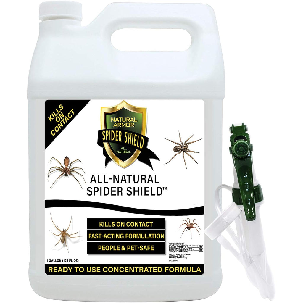 Spider Killer & Repellent Spray - Powerful Peppermint Formulation Kills & Repels All Types Of Spiders And Works Better Than Ultrasonic Gimmicks - 128 Fl Oz Gallon Ready To Use