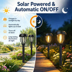 12 Pack Solar Lights Outdoor, Solar Pathway Lights Auto On/Off Waterproof Garden Landscape Lighting For Path, Yard, Walkway, Driveway Decor