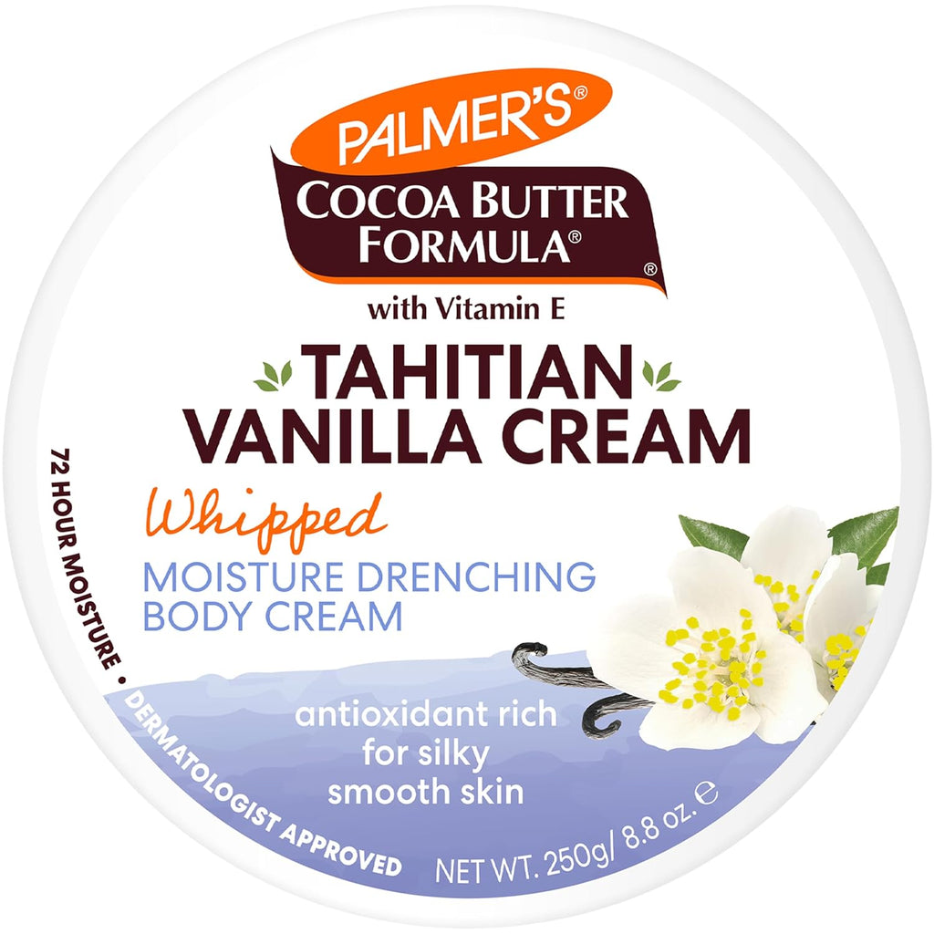 Palmer'S Cocoa Butter Formula Body Cream, Moisture Drenching Tahitian Vanilla, 8.8 Oz, 72Hr Hydration With Shea Butter & Vitamin E For Softer Skin, Protects & Soothes Dryness, Dermatologist Approved