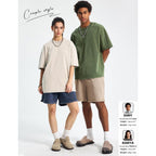 Arssm Mens Oversized T Shirts Cotton Acid Wash Baggy Tees Loose Fit Vintage Heavyweight T-Shirts