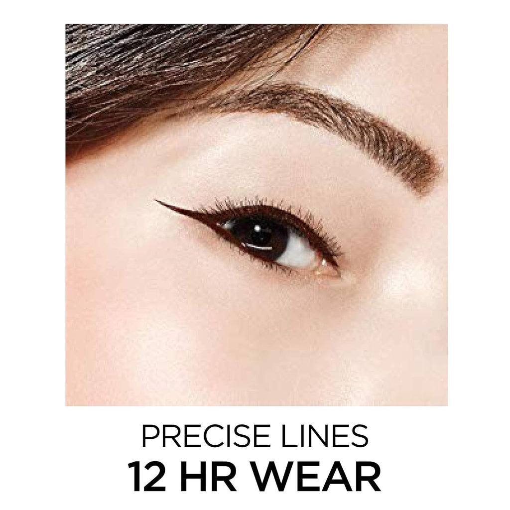 L'Oreal Paris Makeup Infallible Super Slim Long-Lasting Liquid Eyeliner, Ultra-Fine Felt Tip, Quick Drying Formula, Glides On Smoothly, Black, Pack Of 1