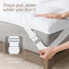 Ultra Soft Full Size Mattress Topper - Cloud-Like Mattress Pad For Full Back Support - Breathable Cooling Material For Hot Sleepers, White