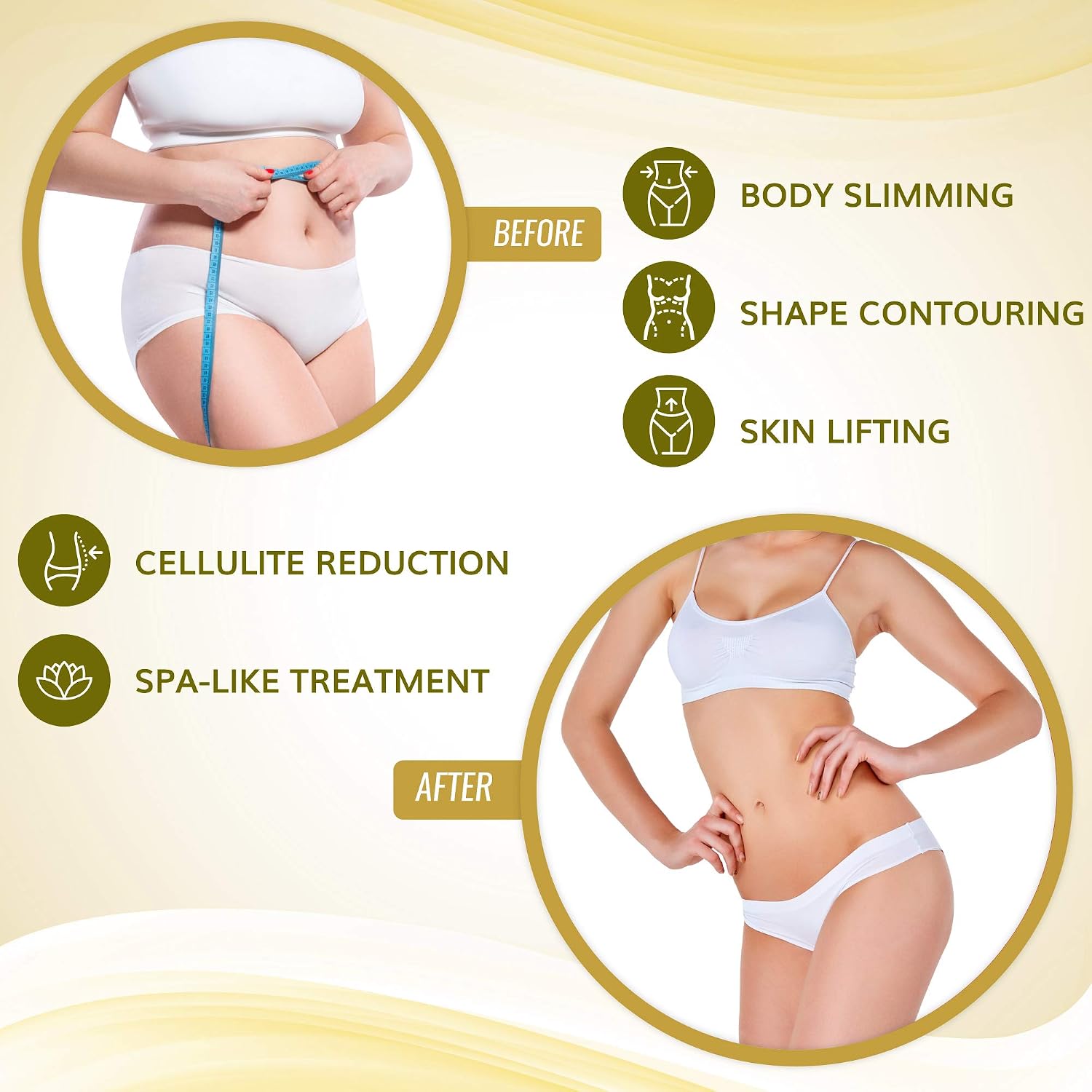 All Natural Moisturizing Body Applicator Wrap – Easy To Use Body Wrap -By Shape And Tone (5 Wraps)