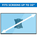 Mount-It! Small TV Wall Mount for 19–32 Inch Flat Screen TVs | Tilt and Swivel TV Wall Mount | Low Profile 2.4” Design | VESA 75x75 100x100 | Single Stud Installation | 44 lb Capacity