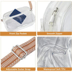 Bostanten Clear Bag For Women Stadium Approved Clear Bags Crossbody Purse Trendy For Concerts Sports Events