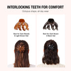 Scunci By Conair Jaw Claw Clips - Hair Accessories For Women - Claw Clips For Thick Hair - Claw Clip - Black & Tortoise- 2 Count | Strong Interlocking Octopus-Style Teeth Provide Secure, Slip-Free Updos, Black & Tortoise, 2-Count