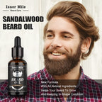 Isner Mile Beard Grooming Kit for Men Care: with Beard Oil Balm Wash Brush Comb & Straight Razor, Birthday Valentines Fathers Gifts for Men Him Boyfriend Husband Coworker, Christmas Stocking Stuffers