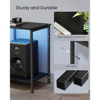 Songmics Bellah Collection - Tv Stand For Tvs Up To 70 Inches, Media Console Table And Entertainment Center Unit For Living Room, With Shelves And Drawer, Steel, Modern, Ink Black Ulgs131B101S