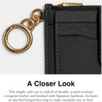 COACH Crossgrain Leather Attachment Card Case