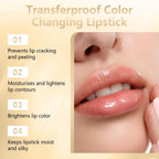 Color Changing Lipstick for Older Women, pH Adjusting Clear Lip Gloss, Transfer-Proof, Long-Lasting Hydration, 8+ Hours, 2 Pieces