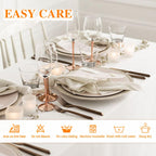 WIGENIUS 6 Pack White Table Cloth Rectangle Tablecloths 60X102 Inch,Polyester Table Cloth for 6 Foot Rectangle Tables,Wrinkle Resistant Washable Fabric Table Covers for Party,Wedding Banquet