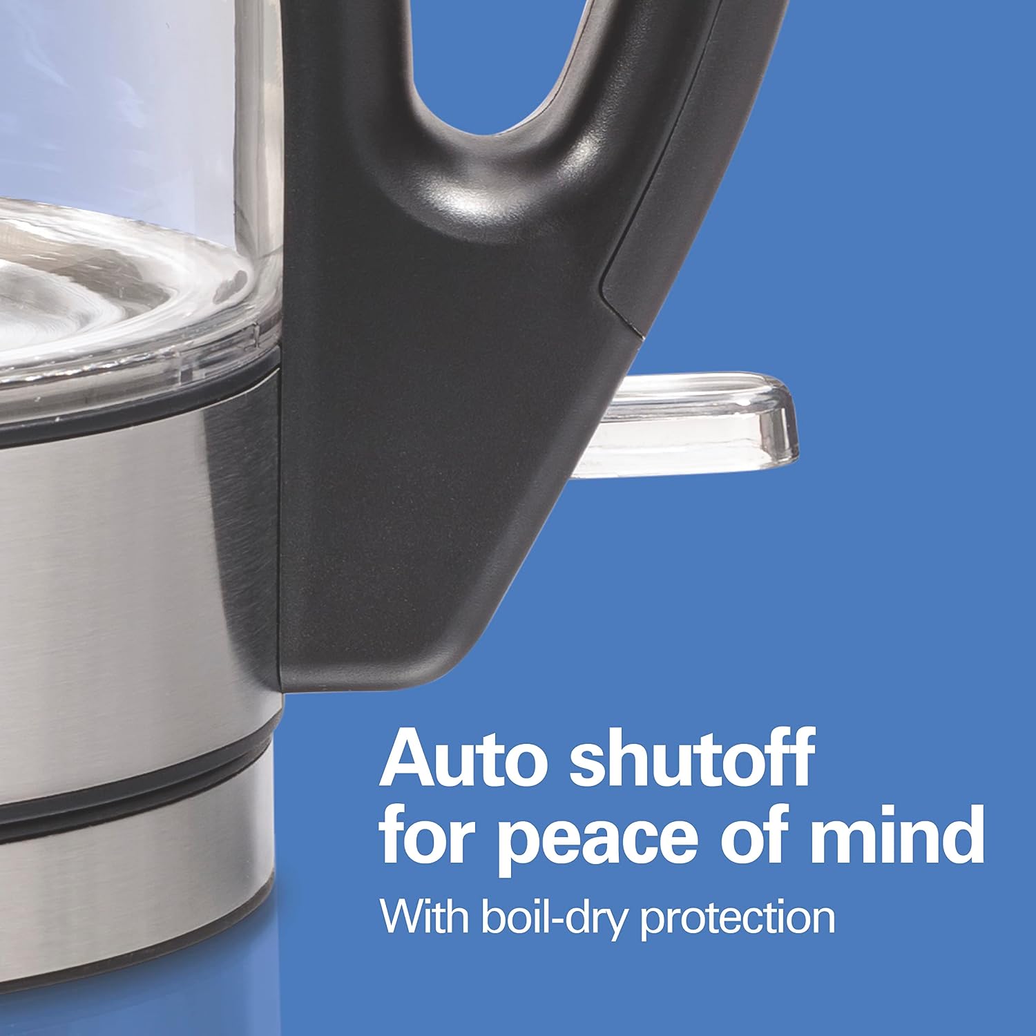 Hamilton Beach 1 Liter Electric Tea Kettle, Water Boiler & Heater | Fast Boiling 1500 Watts | Bpa Free | Cordless Serving | Auto-Shutoff & Boil-Dry Protection | Blue Led | Clear Glass