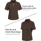 Polo Shirts for Women Business Casual Tops Work Short Sleeve Collared V Neck Dressy Summer Cute Blouses