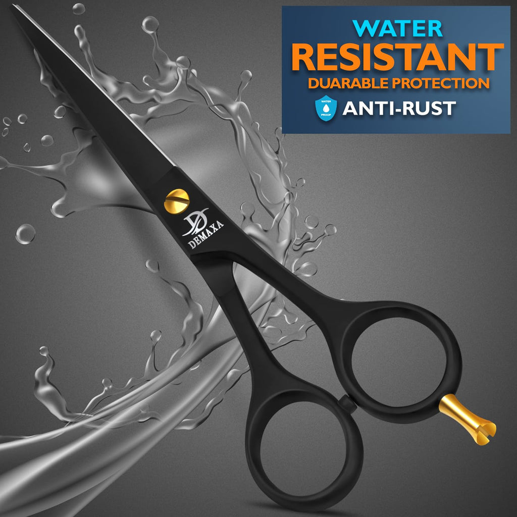 Professional Hair Scissors 6.5 Inch - Premium High Carbon Stainless Steel Barber Salon Hair Shears For Haircut Scissors - Ergonomic Design Super-Sharp Hair Cutting Shears Blades