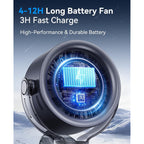 4000Mah Rechargeable Portable Clip On Fan-100-Speed Touch Control, Led Display, 360° Rotate Quiet Turbo Desk Fan, Small Battery Operated Usb Fan For Stroller Bed Travel Camping Golf Gym (Black)