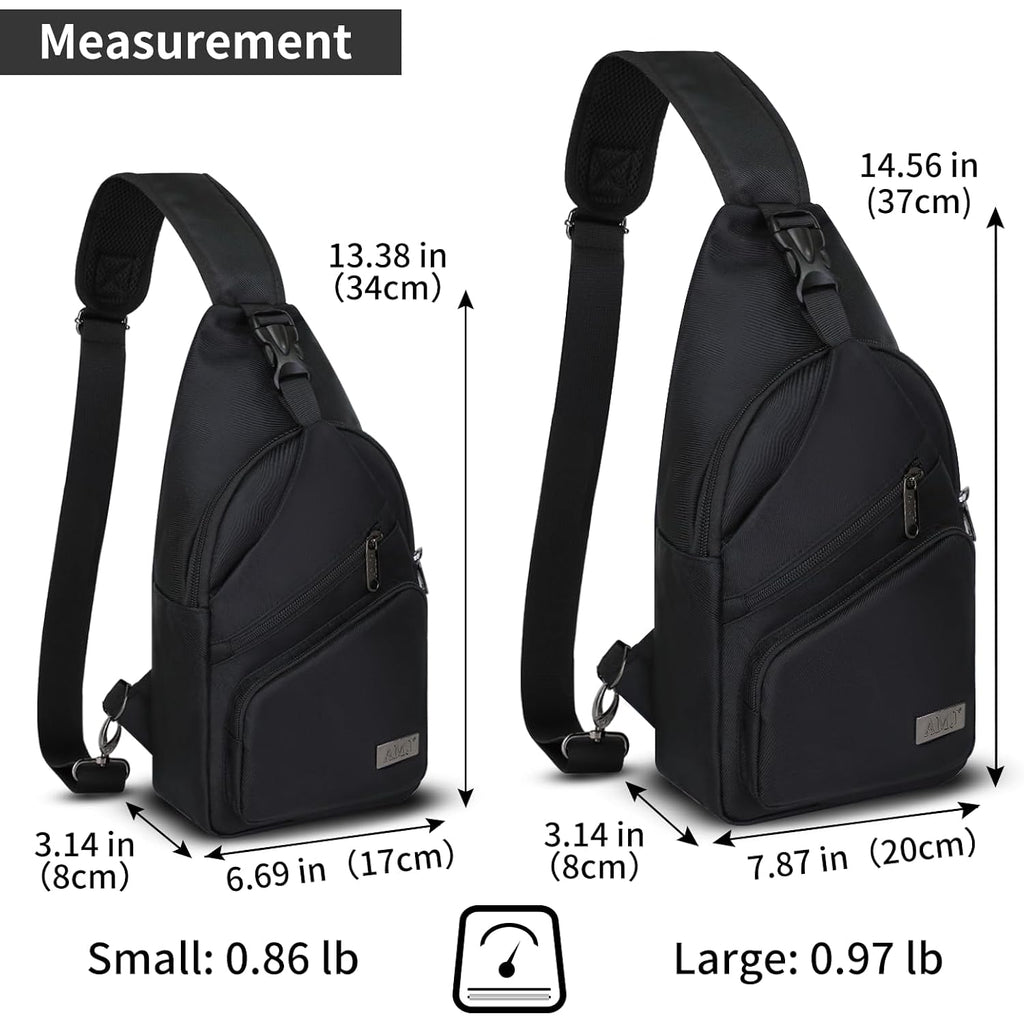 Crossbody Sling Bag Men Women, Casual Shoulder Backpack, Chest Daypack Satchel For Hiking Travel