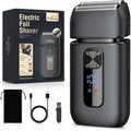 Brightup Electric Foil Shavers for Men - Smooth & Close Electric Razor for Men with Pop Up Trimmer - Wet Dry Shaving/Travel Lock/LED Display/IPX6 Waterproof