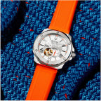 Bulova Men'S Marine Star 'Series A' Automatic Watch With Orange Silicone Strap Style: 98A226