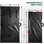 Table Leaf Storage Bag Padded 2 Pack, Waterproof Heavy Duty Dining Table Leaf Bag With Adjustable Closure, 51X 28In Extra Thick Flannel Backing Table Leaf Cover, Fit 48X24In Leaves, Black