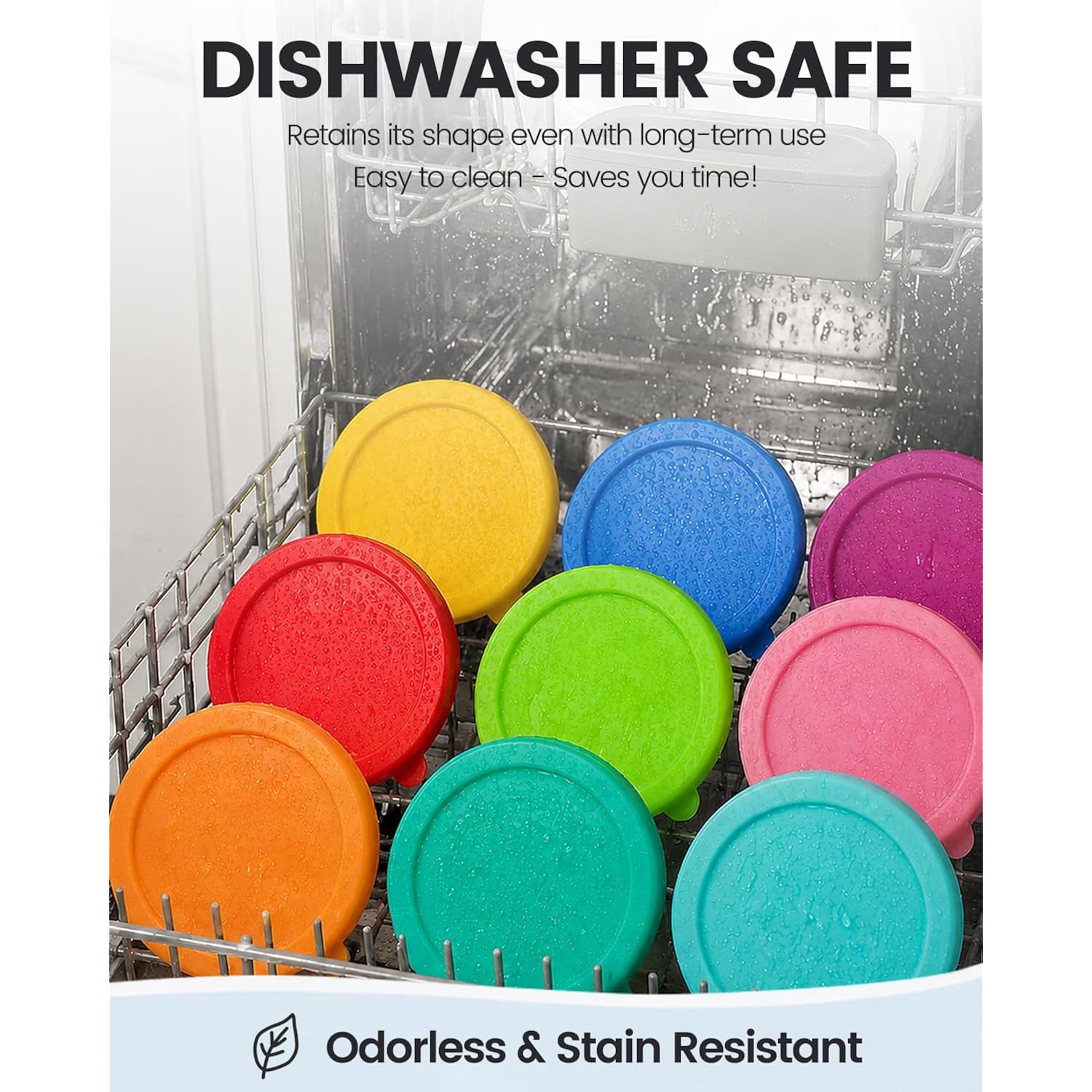 Mimore Soda Can Lids, 9 Pack Silicone Can Covers For Soda Standard Cans | Keeps Carbonation Fresh, Pressure Vent Design, Airtight Fit, Easy Snap On/Off, Food-Grade Silicone, Dishwasher Safe