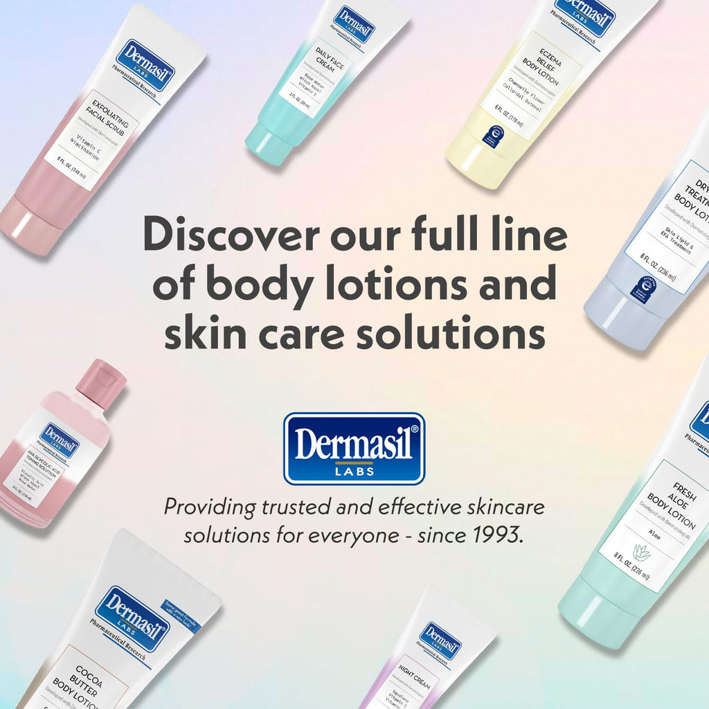 Dermasil Body Lotion, Dry Skin Treatment, 3-Pack – Non-Greasy, Fast-Absorbing, Fragrance-Free Lotion, Cruelty-Free, 8 Oz Ea
