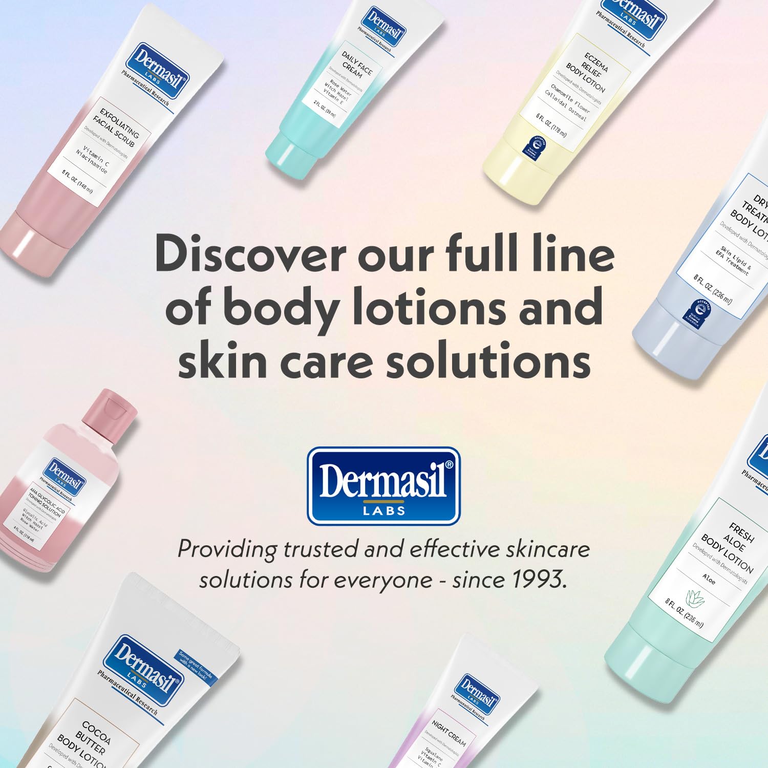 Dermasil Body Lotion, Dry Skin Treatment, 3-Pack – Non-Greasy, Fast-Absorbing, Fragrance-Free Lotion, Cruelty-Free, 8 Oz Ea