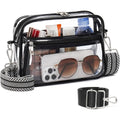 Clear Bag For Stadium Events With 2 Long Straps, See Through Purse For Women Crossbody Bag Concert Stadium Approved