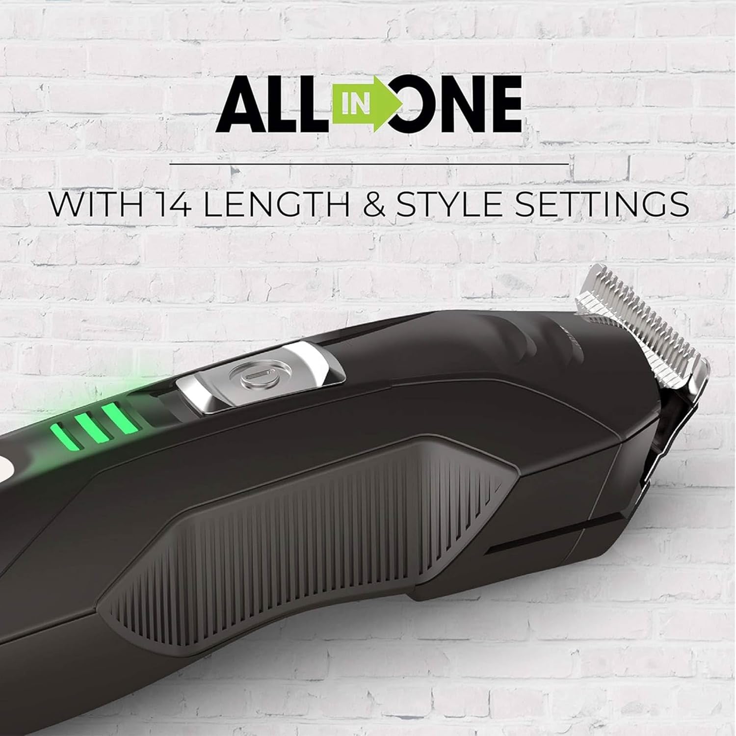 Remington All-in-One Grooming Kit, Lithium Powered, 8 Piece Set with Trimmer, Men's Shaver, Clippers, Beard and Stubble Combs, PG6025, Black