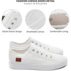 Women'S Slip On Shoes Non Slip Fashion Canvas Sneakers Low Top Casual Shoes
