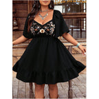 Verdusa Women'S Plus Size Western Boho Floral Dress Cowgirl Country Concert Vacation Outfits Flowy Summer Dresses