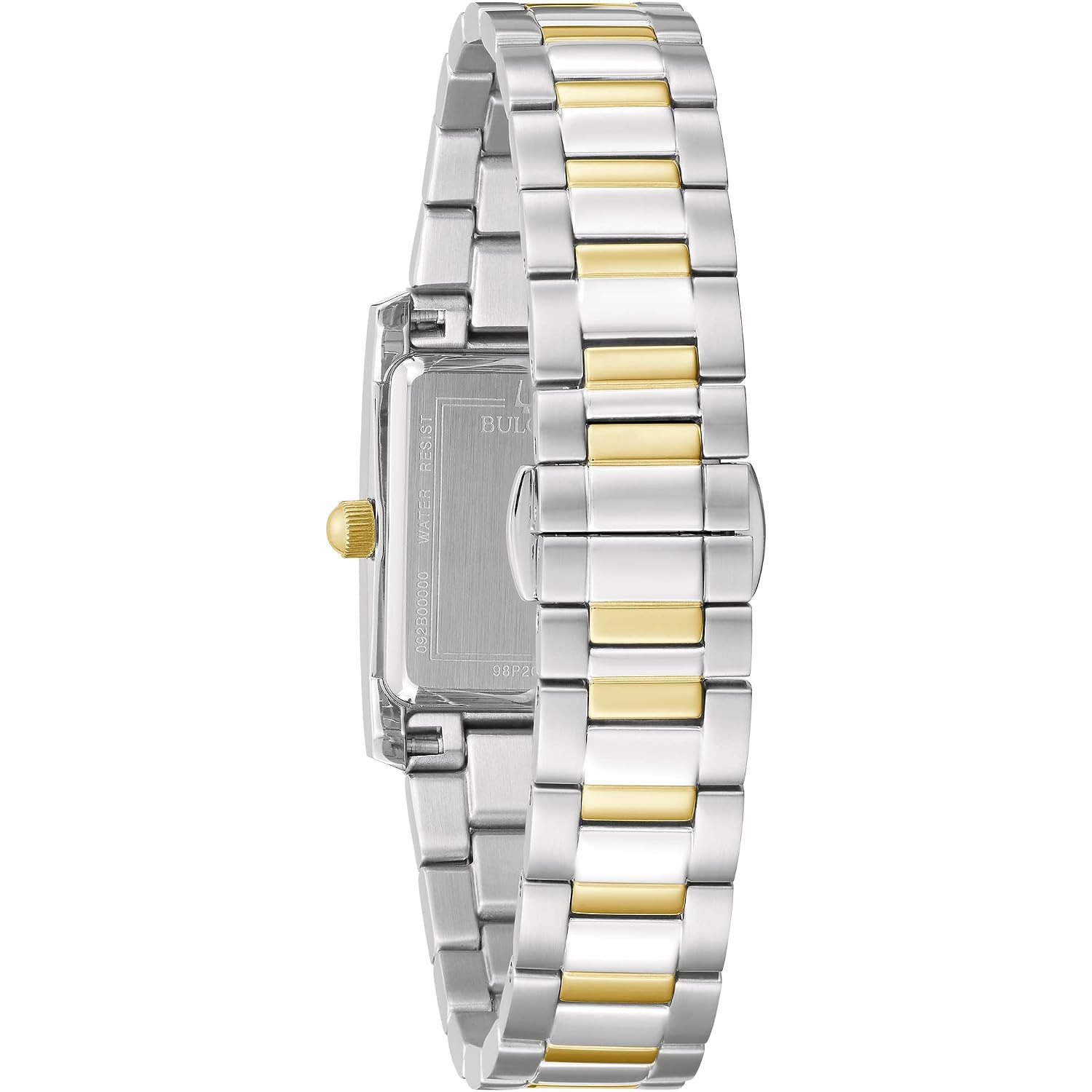 Bulova Ladies' Classic Diamond Two-Tone Stainless Steel 3-Hand Quartz Watch, Rectangle