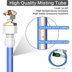 Haowin Upgraded Misters For Outside Patio, 3 Nozzles Fine Mist Leakproof 6.6Ft Aluminum Bendable Hose Mister, Misting System For Patio Misters For Cooling Outdoor Greenhouse Chicken Coop Trampoline