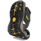 Flarut Men'S Sport Sandals Outdoor Hiking Sandals Closed Toe Leather Athletic Lightweight Trail Walking Casual Sandals Water Shoes
