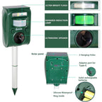Broox 2026 Upgraded Solar Animal Repellent, Cat Repellent Outdoor, Squirrel Repellent, Deer Repellent, Ultrasonic Pest Repeller, Waterproof Ip 65, Motion Detection, Dog, Raccoon, Skunk, Rabbit, Rodent
