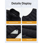 Women'S Quilted Puffer Vest Lightweight Sleeveless Puffy Jacket | Padded Gilet Outerwear,Warm,Wind,Moisture-Resistant,Stand Collar,Zip-Up,Inner Pockets,Winter,Casual,Outdoor