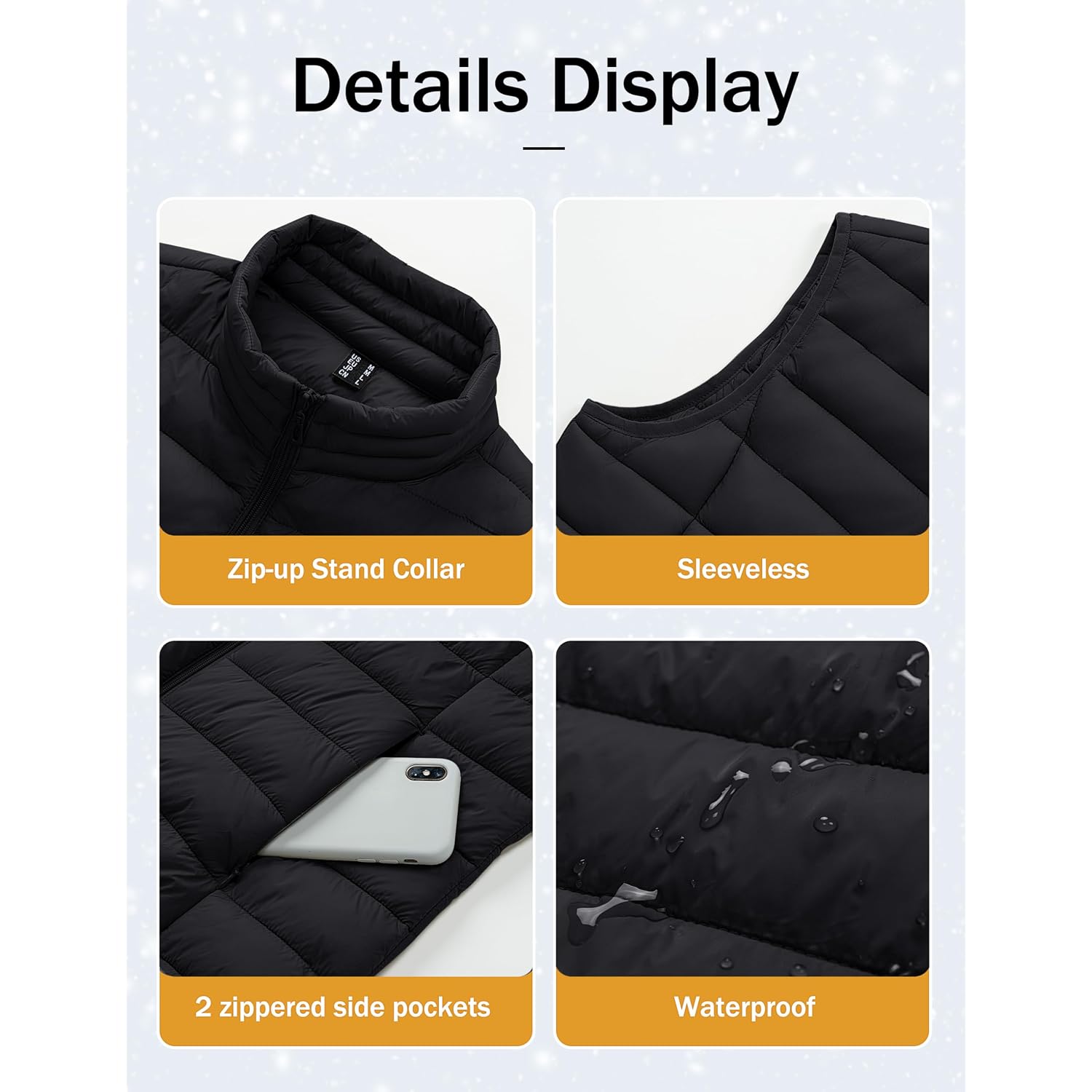 Women'S Quilted Puffer Vest Lightweight Sleeveless Puffy Jacket | Padded Gilet Outerwear,Warm,Wind,Moisture-Resistant,Stand Collar,Zip-Up,Inner Pockets,Winter,Casual,Outdoor