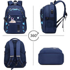 Acesak Backpack For Boys - Boy Backpack Schoolbag For Boys Kids Children Teens Girls Elementary Middle School Bags, Waterproof Lightweight Kids Bookbag Backpacks Casual Daypack With Lunch Bag Set