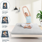 Japanese Futon Floor Mattress, 100% High Density Comfortable Foam, 3.5" Thicken Foldable Mattress Tatami Mat Sleeping Pad, Ideal For Comfort And Support, Kids Floor Lounger Pillow Bed Sofa (Twin）