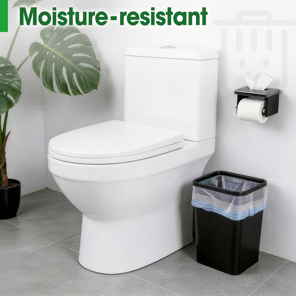 5 Pack Small Trash Can, Plastic Wastebaskets, 3.5 Gallon Small Garbage Can For Bathroom, Bedroom, Kitchen, Offices, Black