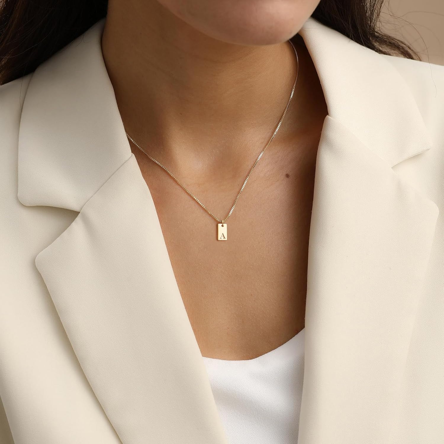Initial Necklaces for Women 14K Gold Plated Letter Necklace Dainty Waterproof Pendant Necklace Personalized Gifts Trendy Gold Jewelry