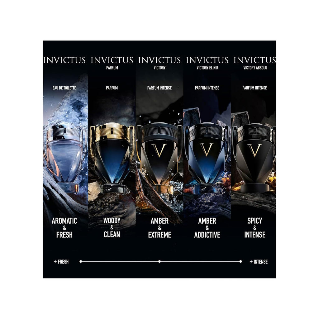 Rabanne Invictus Eau De Toilette - Long Lasting Woody Aquatic Cologne For Men With Marine, Grapefruit & Guaiac Wood - Trophy Bottle French Fragrance Spray From Paris