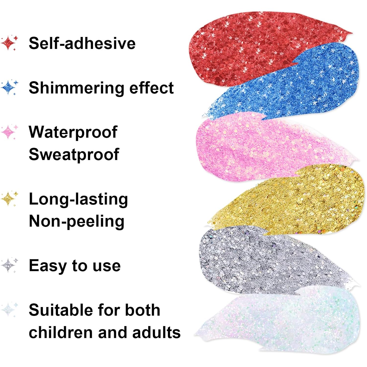 Halloween Body Glitter Stick, Waterproof Halloween Face Glitter Gel, Chunky Glitter Face Paint, Orange Purple Black Sequin Hair Glitter Makeup for Women and Kid (Pink)