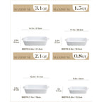 MALACASA Casserole Dishes for Oven, Porcelain Baking Dishes, Ceramic Bakeware Sets of 4, Rectangular Lasagna Pans Deep with Handles for Baking Cake Kitchen, White (9.4"/11.1"/12.2"/14.7"), Series