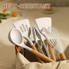 Umite Chef Food Grade Thickened Silicone (Stainless Steel Core) Kitchen Gadgets Tools Set - Kitchen Cooking Utensils Set, Heat Resistant Kitchen Spatula Tools Set