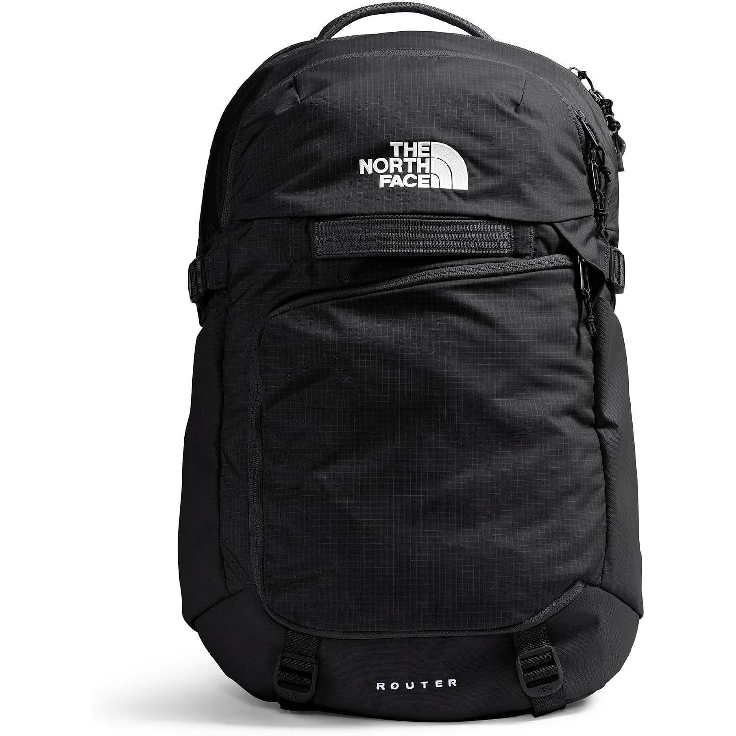 The North Face Router Everyday Laptop Backpack - Daypack, Water Repellent, Laptop Sleeve, Reflective Details, Tnf Black/Tnf Black-Npf, One Size