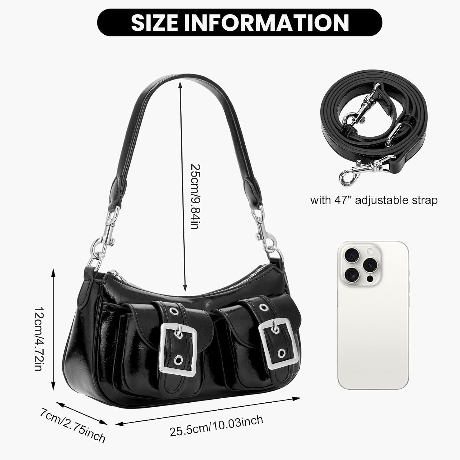 Shoulder Bag For Women Y2K Purse Leather Hobo Tote Handbag Trendy Going Out Purse Crossbody Everyday Purse