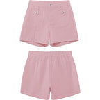 Jean Shorts for Women High Waisted Wide Leg Elastic Waist Stretchy Denim Jorts Summer Causal Shorts with Pockets